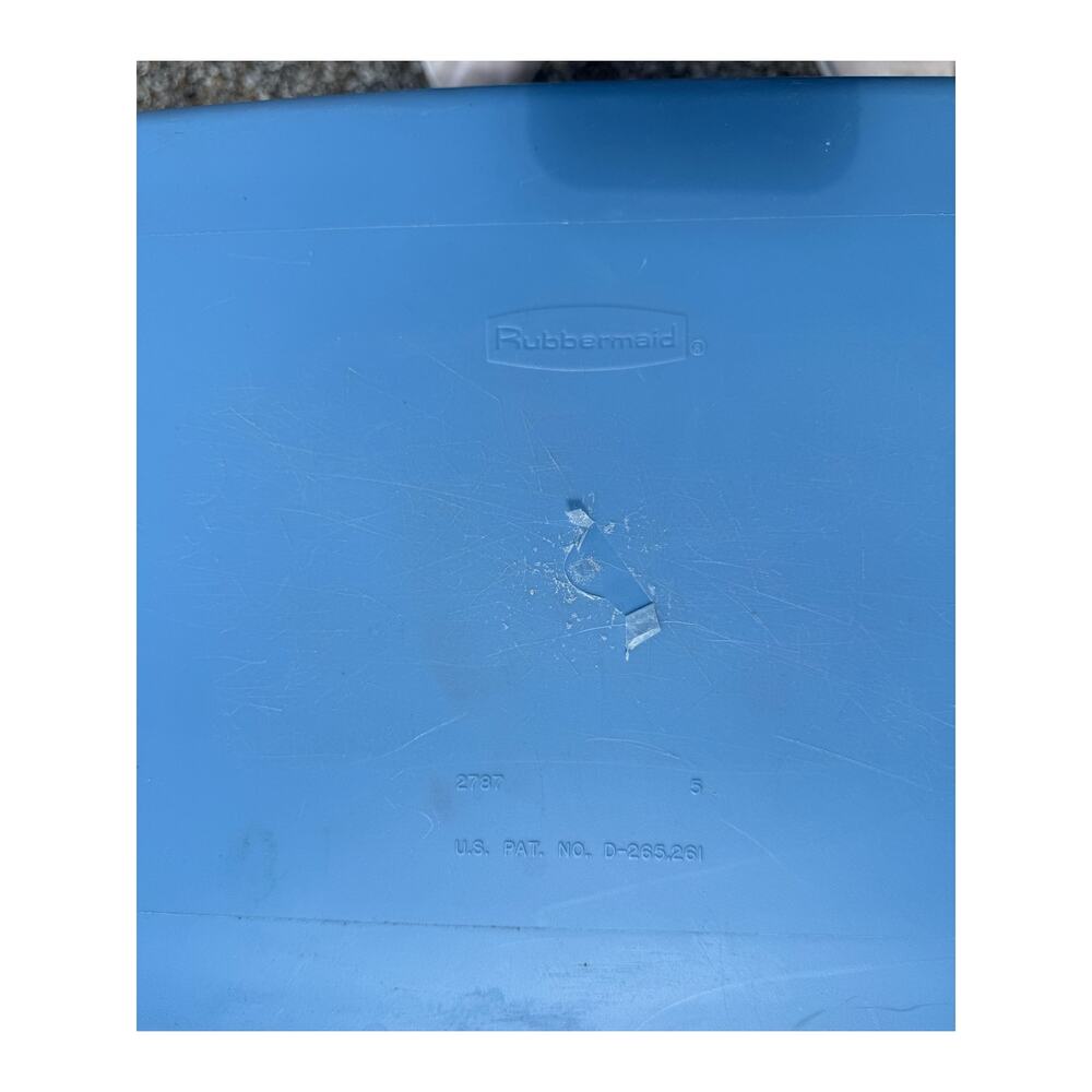 VTG 80s Rubbermaid Laundry Hamper Basket Tulip Floral 2787 - Picture 7 of 7